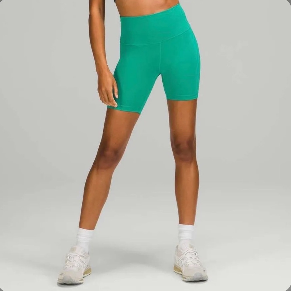 FINAL SALE Lululemon Wunder Train High Rise Short 8" Maldives Green
